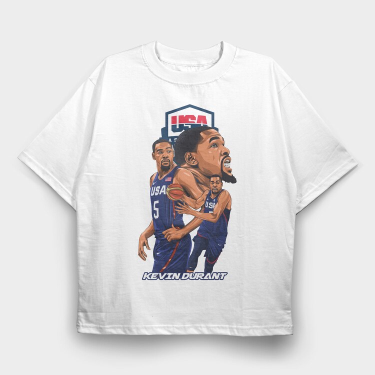 KEVIN D USA, Tricou Oversize Barbati (Unisex)