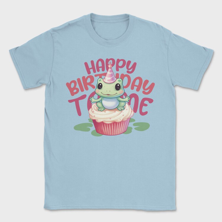 Cute Frog On Cupcake Birthday Mug, Tricou Barbati (Unisex)