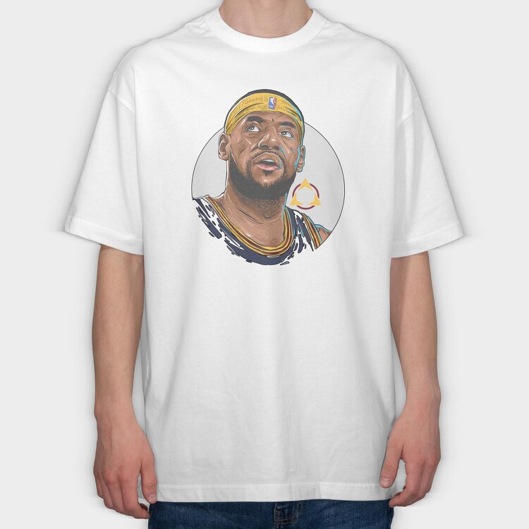 THE KING LJ, Tricou Oversize Barbati (Unisex)