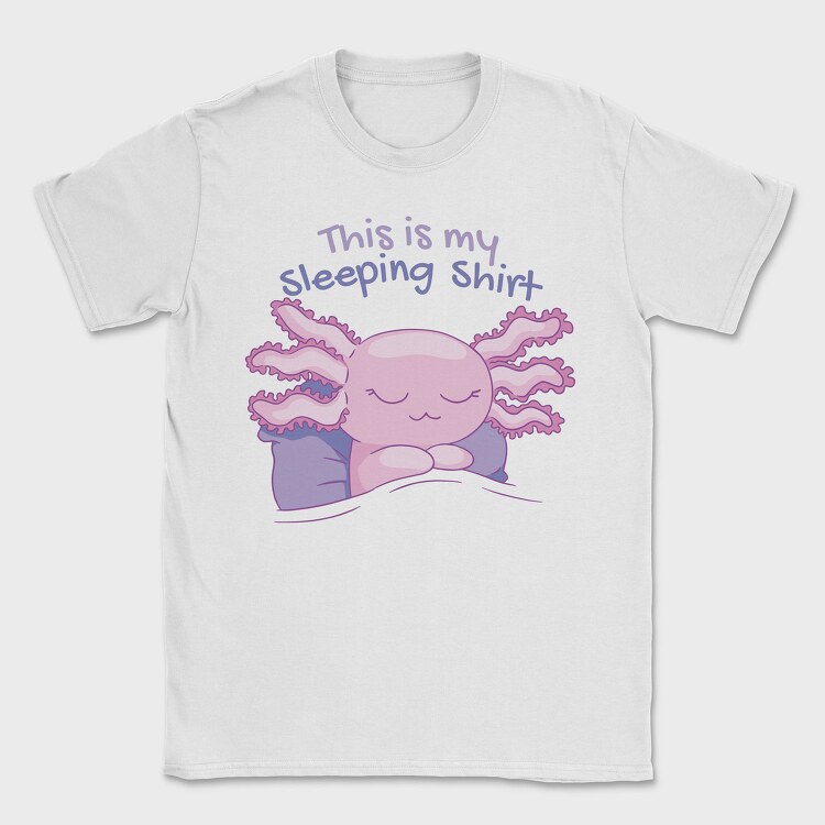 Axolotl Sleeping Shirt, Tricou Barbati (Unisex)
