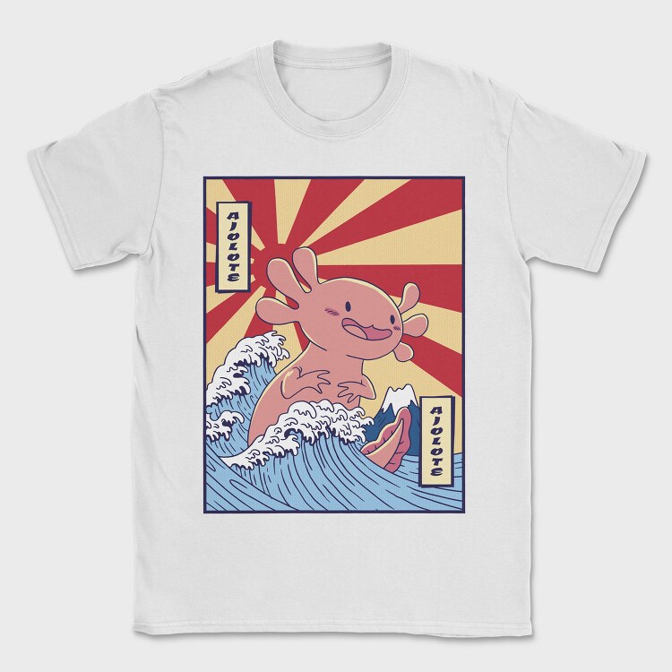 Axolotl Wave, Tricou Barbati (Unisex)
