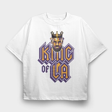 KING OF LA LEBRON J, Tricou Oversize Barbati (Unisex)