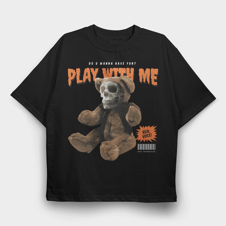 Tote Tote Evil Teddy Bear, Tricou Oversize Barbati (Unisex)