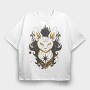 Space Sphynx Cat, Tricou Oversize Barbati (Unisex)