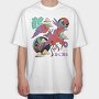 Psychedelic Japanese 01, Tricou Oversize Barbati (Unisex)