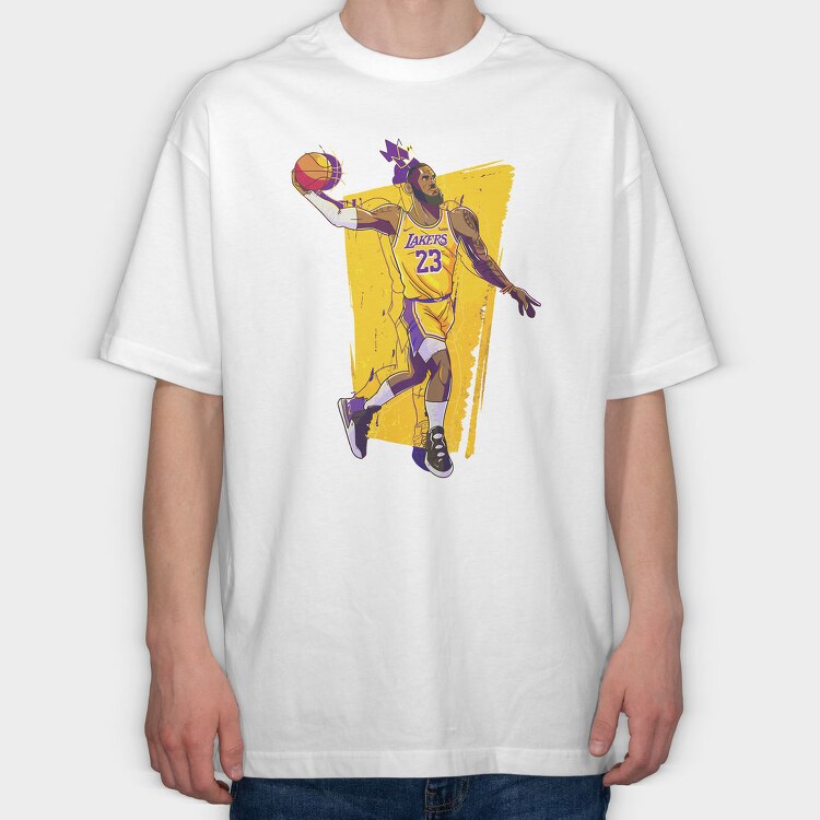 KING JAMES Art1, Tricou Oversize Barbati (Unisex)