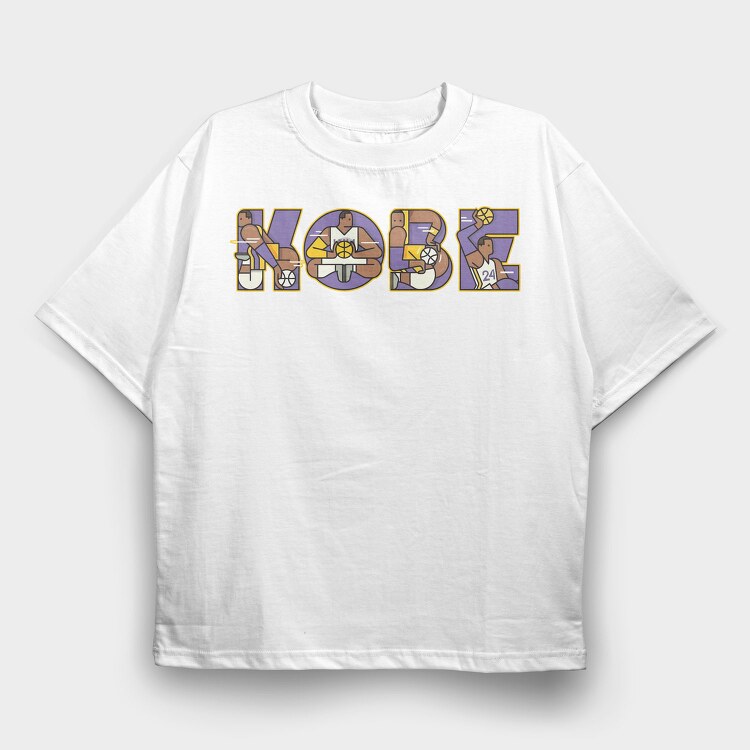 KOBE Name Art, Tricou Oversize Barbati (Unisex)