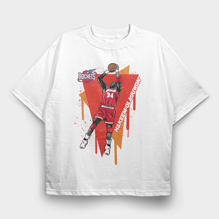 OLAJUWON Art1, Tricou Oversize Barbati (Unisex)