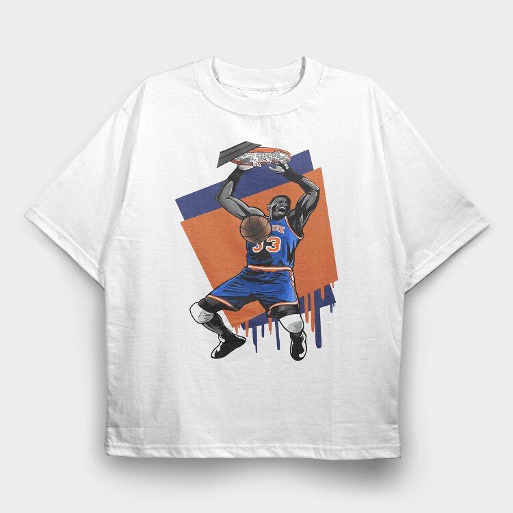 PATRICK EWING, Tricou Oversize Barbati (Unisex)