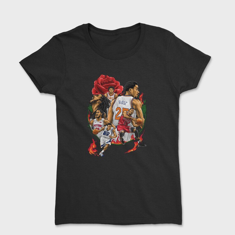 D ROSE Collage Art, Tricou Femei