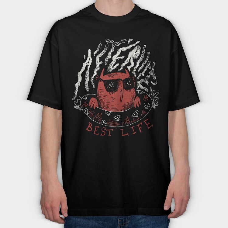 Funny Afterlife 02, Tricou Oversize Barbati (Unisex)