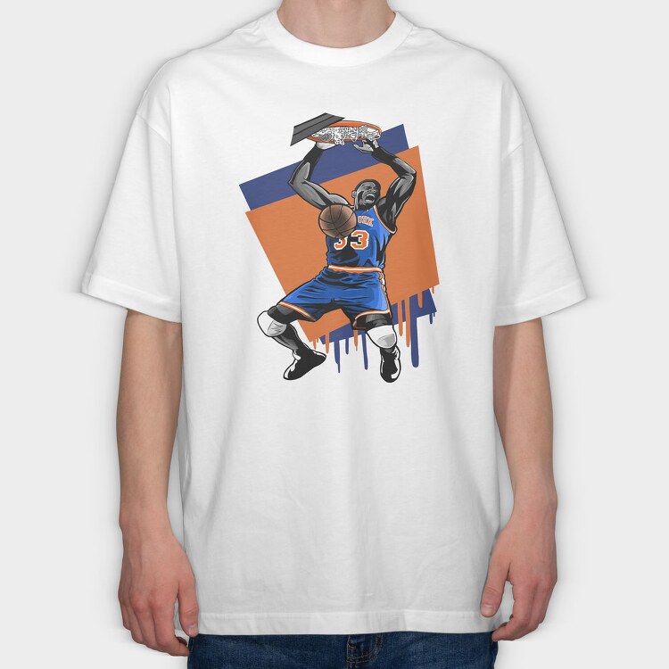 PATRICK EWING, Tricou Oversize Barbati (Unisex)
