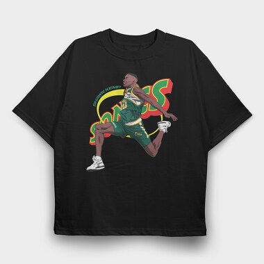SHAWN KEMP Dunk1, Tricou Oversize Barbati (Unisex)