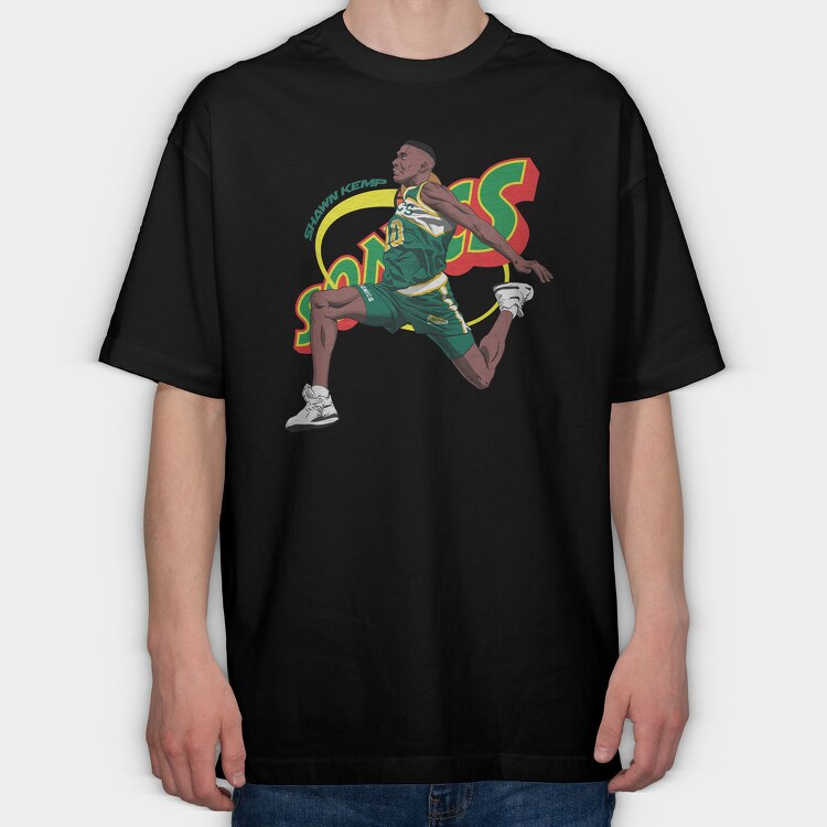 SHAWN KEMP Dunk1, Tricou Oversize Barbati (Unisex)