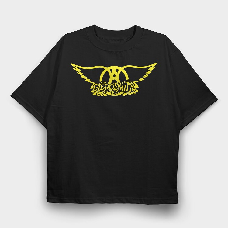 AEROSMITH Logo Name Art, Tricou Oversize Barbati (Unisex)