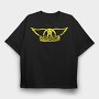 AEROSMITH Logo Name Art, Tricou Oversize Barbati (Unisex)
