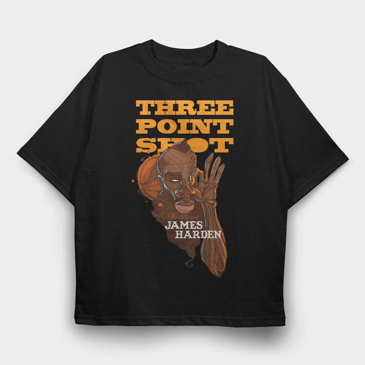 HARDEN 3 POINT SHOT, Tricou Oversize Barbati (Unisex)