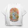 Paz Mental Vintage 06, Tricou Oversize Barbati (Unisex)