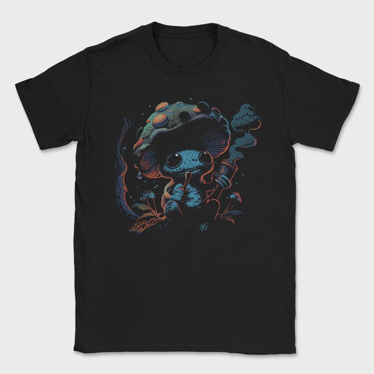 Mushroom Smoking Forest, Tricou Barbati (Unisex)