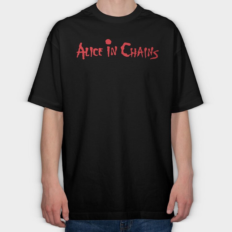 ALICE IN CHAINS Logo Name Art, Tricou Oversize Barbati (Unisex)
