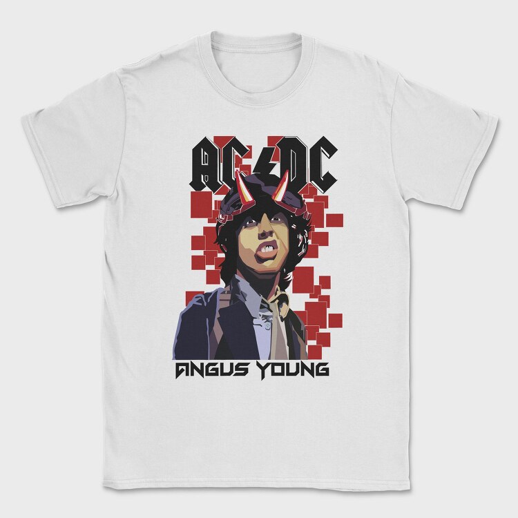 ANGUS YOUNG ACDC, Tricou Barbati (Unisex)