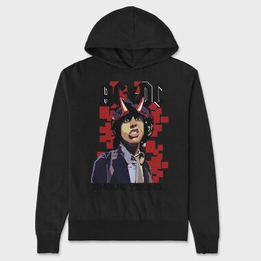 ANGUS YOUNG ACDC, Hanorac Oversize Barbati (Unisex)