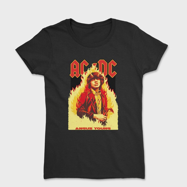 ANGUS YOUNG Art1, Tricou Femei