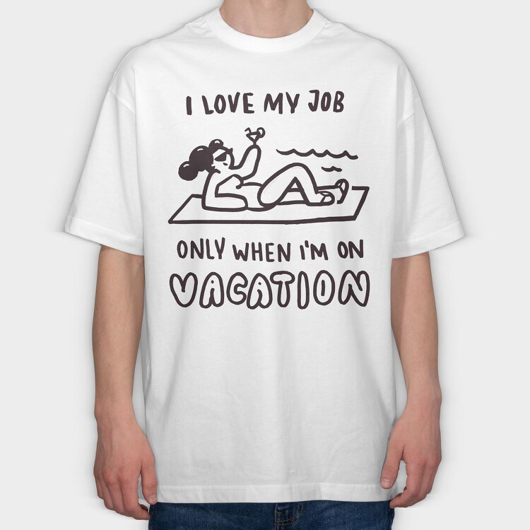 Vacation, Tricou Oversize Barbati (Unisex)
