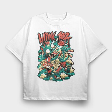BLINK 182 Art2, Tricou Oversize Barbati (Unisex)