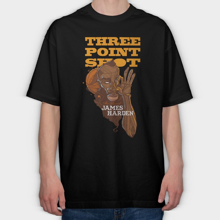 HARDEN 3 POINT SHOT, Tricou Oversize Barbati (Unisex)