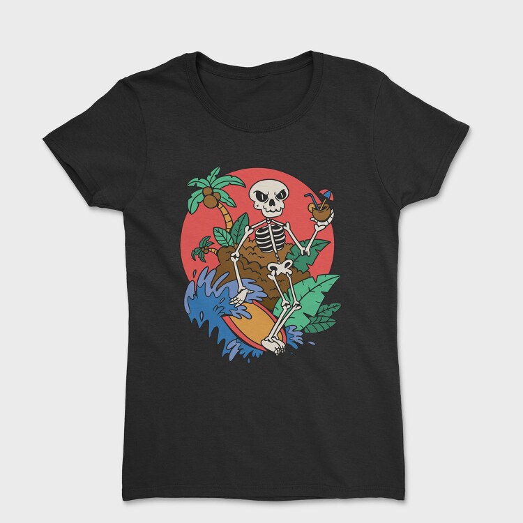 Surfing Skeleton, Tricou Femei