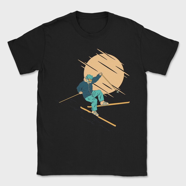 Skier Falling, Tricou Barbati (Unisex)