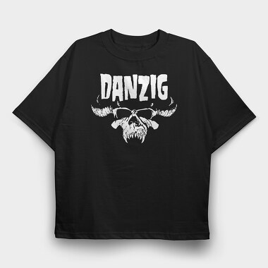 DANZIG Skull, Tricou Oversize Barbati (Unisex)