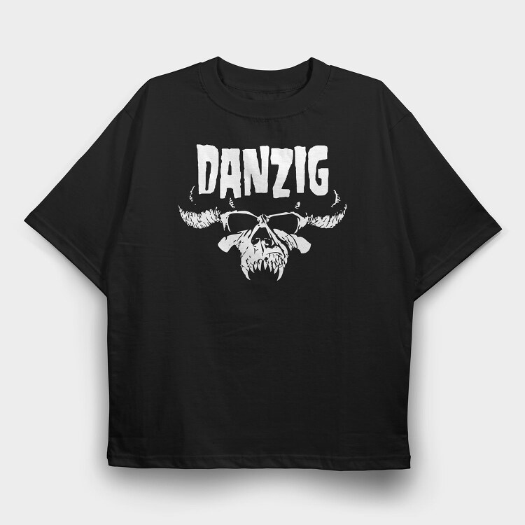 DANZIG Skull, Tricou Oversize Barbati (Unisex)