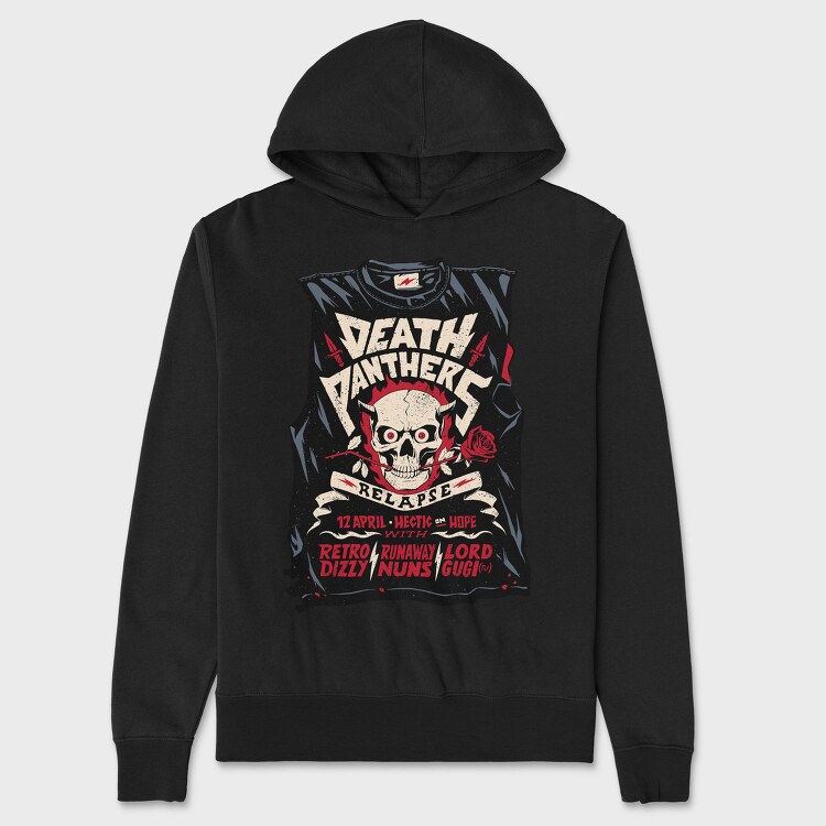 DEATH PANTHERS, Hanorac Oversize Barbati (Unisex)