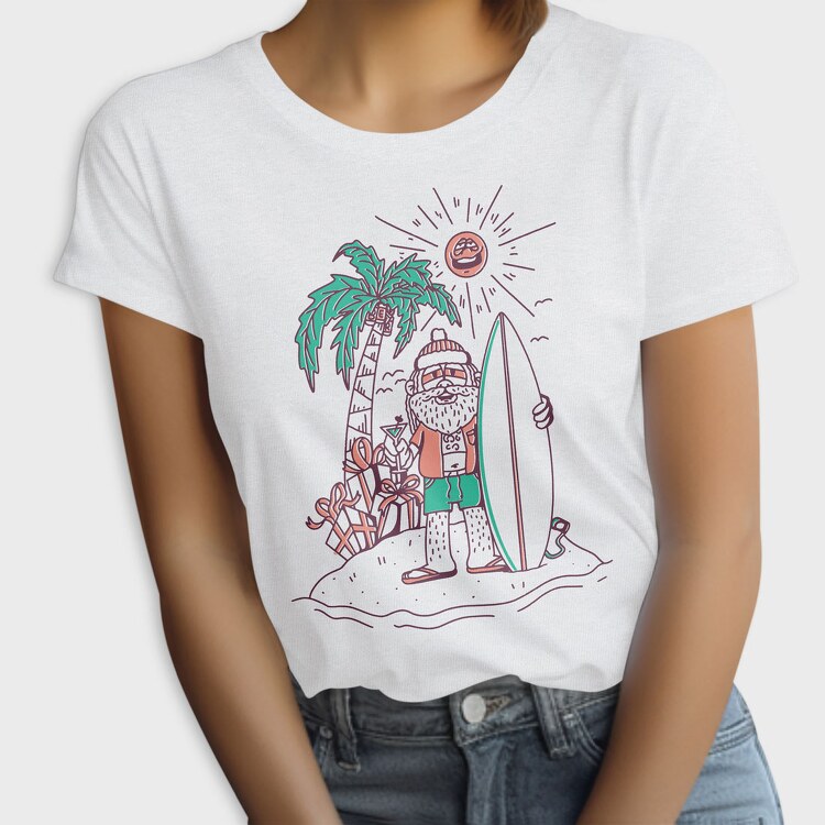 Surfer Santa, Tricou Femei