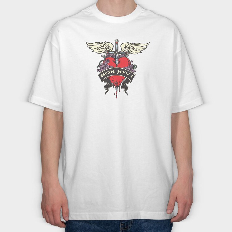 BON JOVI Art1, Tricou Oversize Barbati (Unisex)