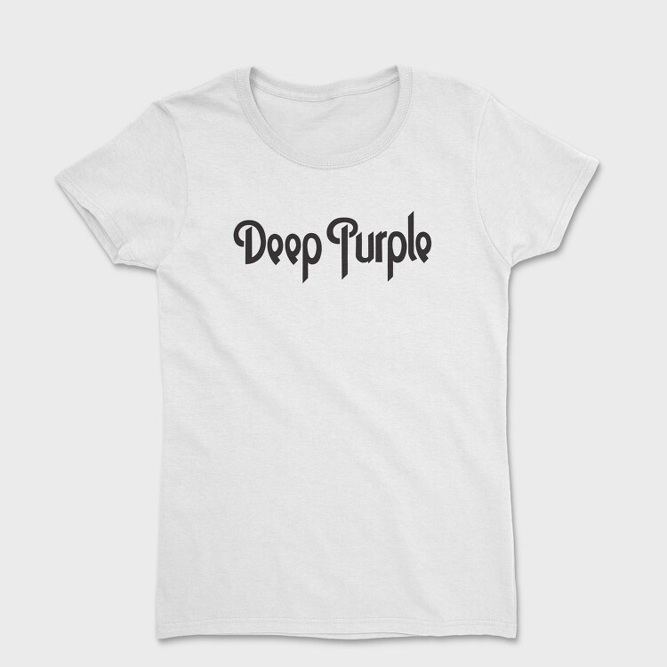 DEEP PURPLE Band logo name, Tricou Femei