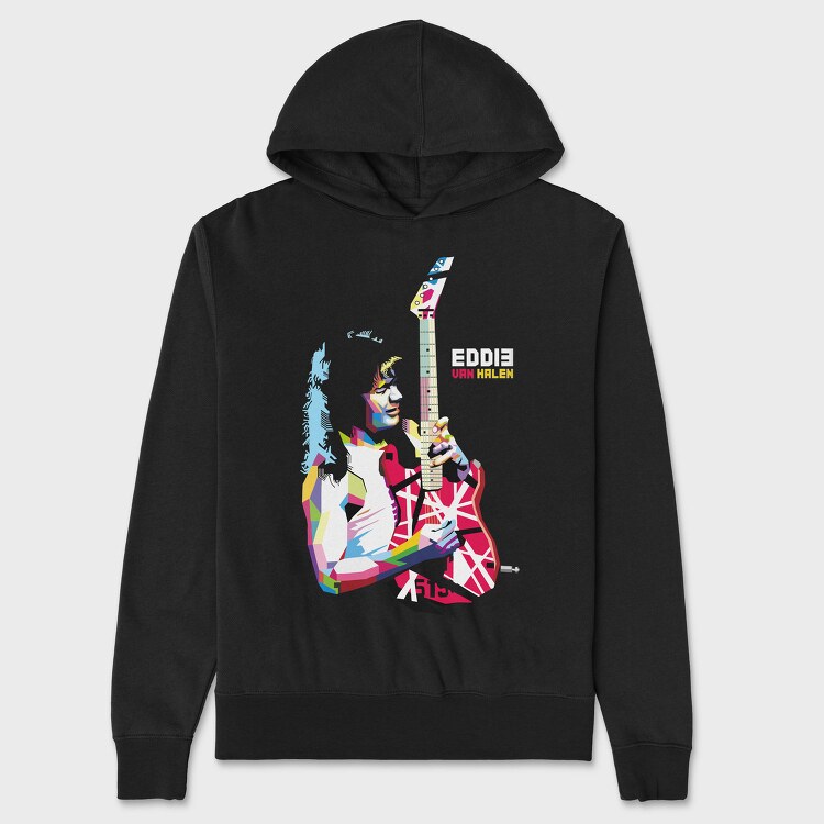 EDDIE VAN HALEN, Hanorac Oversize Barbati (Unisex)