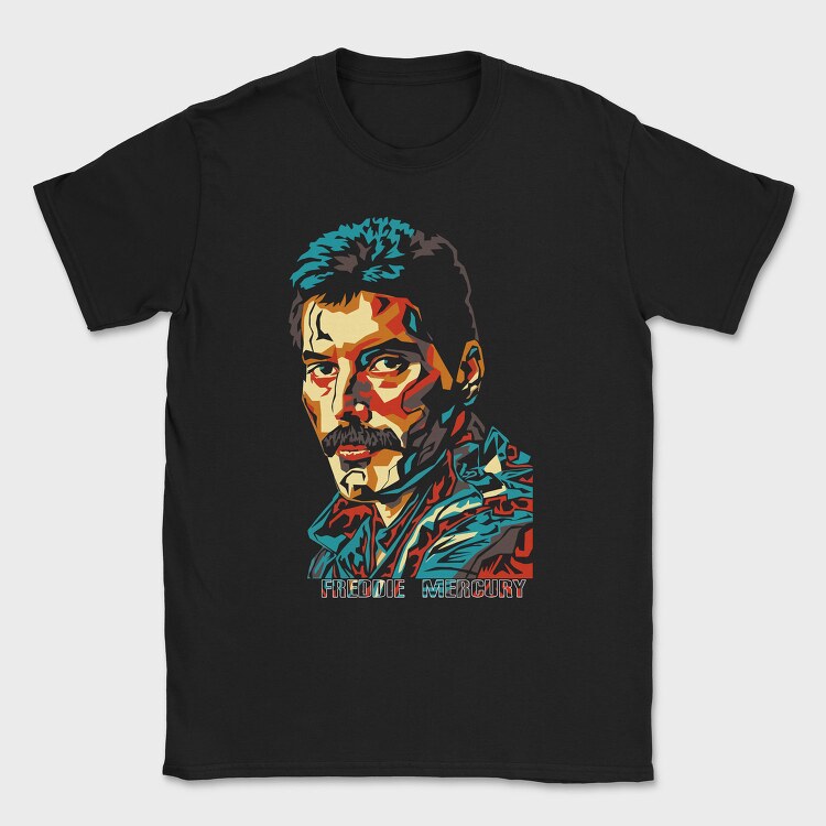 FREDDIE MERCURy Face Art, Tricou Barbati (Unisex)