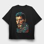 FREDDIE MERCURy Face Art, Tricou Oversize Barbati (Unisex)