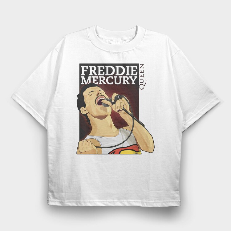 FREEDIE MERCURY 1, Tricou Oversize Barbati (Unisex)