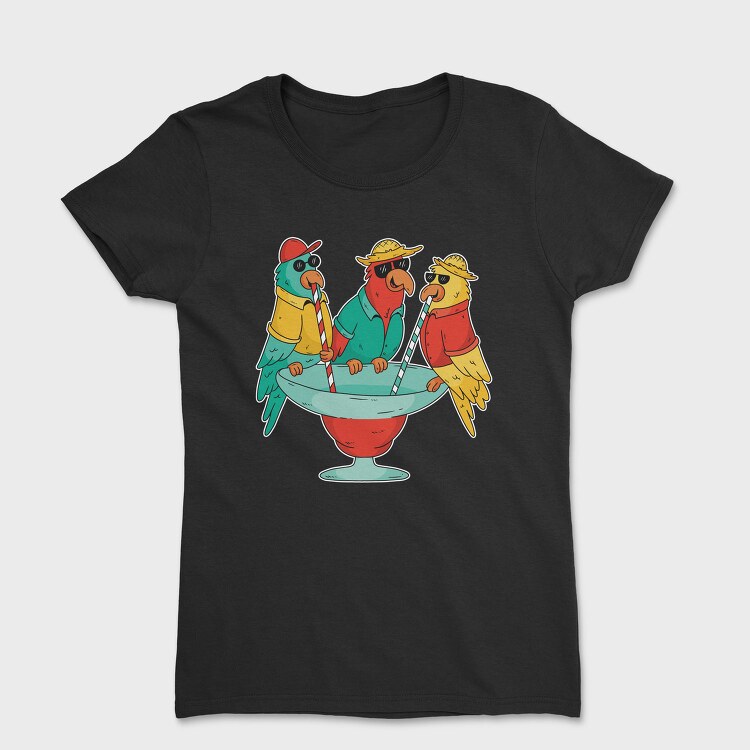Parrots Drinking, Tricou Femei