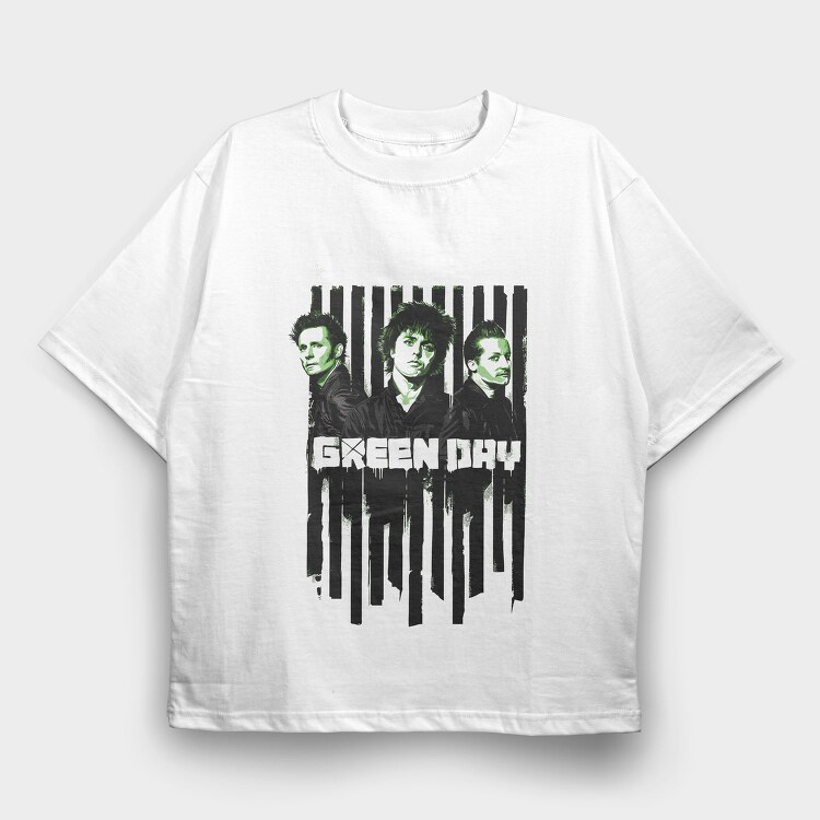 GREEN DAY Art Design1, Tricou Oversize Barbati (Unisex)