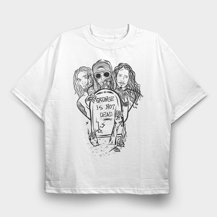 GRUNGE IS NOT DEAD, Tricou Oversize Barbati (Unisex)