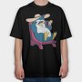 Cool Pinguin, Tricou Oversize Barbati (Unisex)