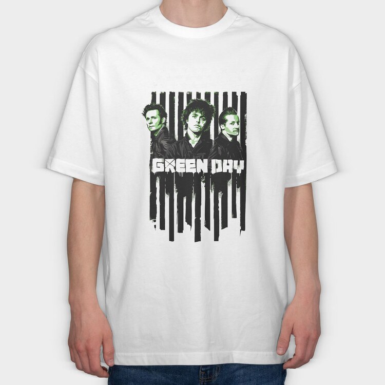 GREEN DAY Art Design1, Tricou Oversize Barbati (Unisex)