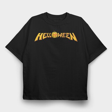 HELLOWEEN Band logo, Tricou Oversize Barbati (Unisex)
