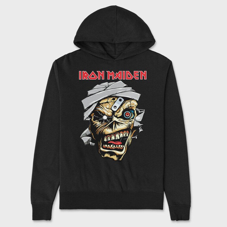 IRON MAIDEN EDDIE METAL, Hanorac Oversize Barbati (Unisex)