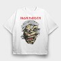 IRON MAIDEN EDDIE METAL, Tricou Oversize Barbati (Unisex)